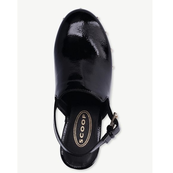 - Black Patent Leather Women's Clogs Used Worn Once - Picture 5 of 6